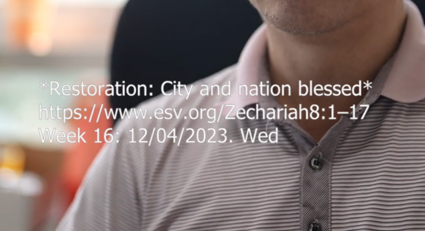 Restoration: City and nation blessed